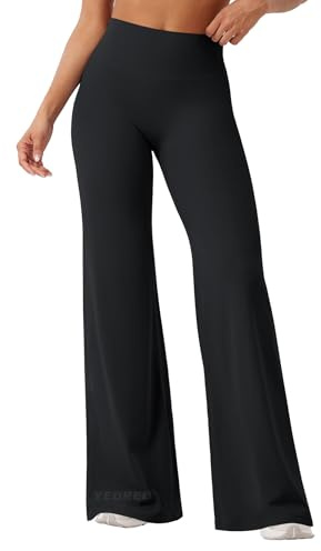 YEOREO Workout Leggings Womens No Front Seam Straight Leggings 33 High Waist Buttery Eddiy Gym Yoga Pants Black S