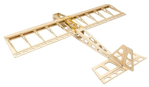 Fesjoy 580 Mm de Envergadura Balsa Wood RC Avión Kit de Modelo Avión Eléctrico - Juguete Volador Fácil Controlar para Amigos y Familiares - Dancing Wings Hobby R03 STICK-06 (Tipo de Kit)