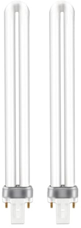 G23 2-stift 9W kompakt lysrörslampa, neutralvit 4000k, 720LM, AC 220-240V, G23 2-stifts CFL energisparlampor, U-formad ljusrör, lämplig för vardagsrum, sovrum, korridor, icke-dämpbar, 2 st