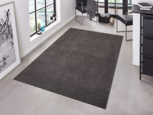 Hanse Home Pure Teppich – Wohnzimmerteppich dichter Kurzflor Robust Schlafzimmerteppich einfarbig Modern für Esszimmer, Wohnzimmer, Kinderzimmer, Flur, Schlafzimmer, Küche – Anthrazit, 200x300cm