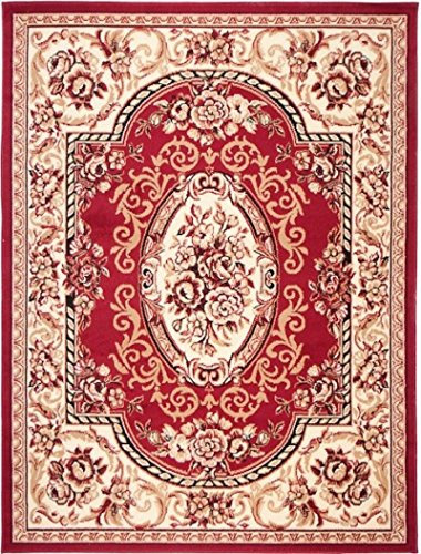 Carpeto Orientteppich Teppich Rot 300 x 400 cm Ornamente Muster Kurzflor Verona Kollektion