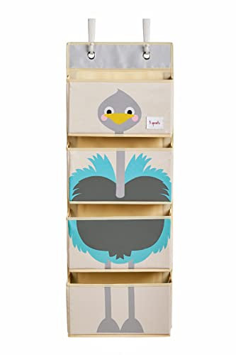 3 Sprouts Tür Organizer Kinderzimmer - Hängeorganizer Kinder - Türregal zum Einhängen - Hängend Aufbewahrung - Tür-Organizer - Bad Organizer Kinderzimmer - Aufbewahrung für Tür - Strauß