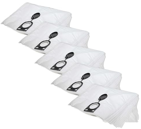 vhbw 50x Vacuum Cleaner Bag compatible with Spit AC1630P, AC1600 (25 liter), AC1630PM Vacuum Cleaner, 43 cm x 32 cm, White