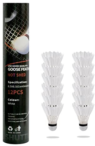12 PACK Badminton Shuttlecocks,Badminton Birdies with Great Stability.Has High Speed Badminton.Durability for Indoor Outdoor Training Sports,Great for Trainers, Amateurs, Beginners and Family