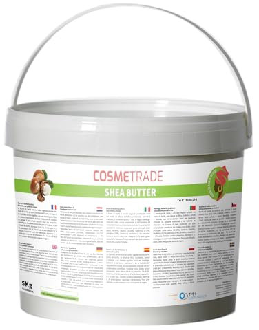 Sheabutter, 100% rein und natürlich – unraffiniert 5 kg – Grad A – mit Analysezertifikat | Extraktion durch Kaltpressung