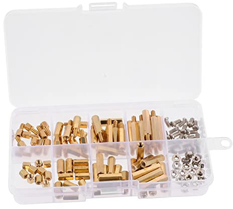 SOLUSTRE Hexagon Socket Copper Pillar Screws Brass Column Studs Isolated Support Box Easy to Carry