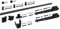 LogistSystem Modern Mini Schiebetür Komplettset 91cm - Schiebetürsystem Komplett-Set für Schiebetüren Schiebetürbeschlag - Schiene Set - Schwarz