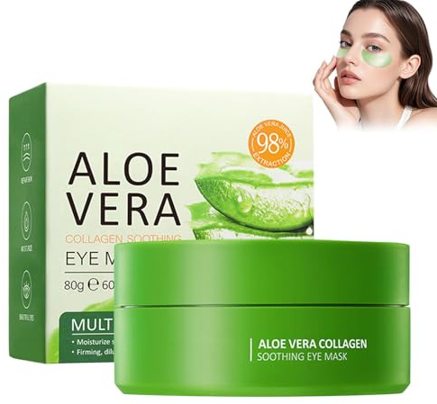 60 PCS Parches Ojos Bolsas y Ojeras,Mascarilla de Colageno,Parches Ojos,Hidratante de Larga Duración,Hidratante Anti Edad,y Hacer Que La Piel De Esté Firme