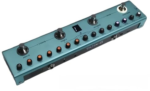 Multi-Effects Guitar Pedal TANK-G, Rechargeable Guitar Effects Pedal Board, Guitar Tuner Pedal with 36 Presets 9 Preamp Slots 3 Modulations 3 Delay 3 Reverb for Electric Guitar, Support APP