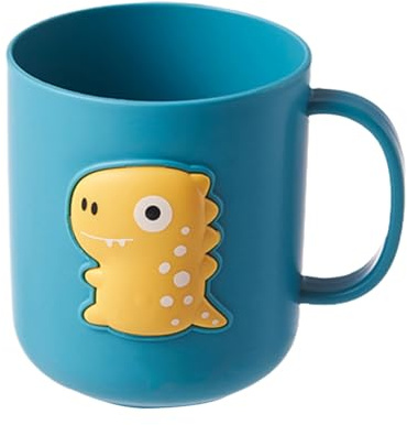 Mxshc Vaso para Cepillos De Dientes | 400ml Dinosaurio Irrompible para Beber - Vaso para El Enjuague Bucal | para Niños Bebés Infantiles Entrenamiento Leche Hogar Cocina Baño