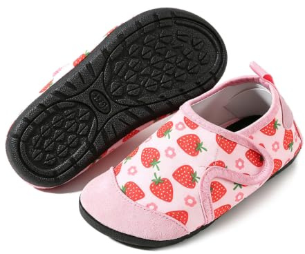 Water Shoes Kids Non-Slip Toddler Swim Beach Shoes Quick Dry Baby Aqua Socks for Sea Pool Swimming (Strawberry, Toddler, Men, 4.5, Numeric Range, UK Footwear Size System, 5, Medium)