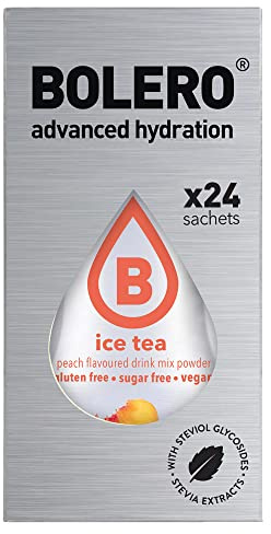 Bolero Drink 48 Bustine ICE TEA pesca 3 grammi 3 gr Gusti Diversi Assortimento alla Frutta Preparato Polvere Solubile Per Bevanda Fresca in Acqua Prodotto,144 grammi dolcificato stevia,0.14 kilograms