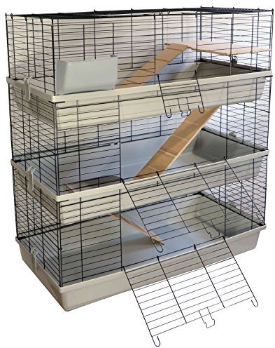 PETGARD Kleintier-Käfig Grenada 100 Sky - Kaninchen- und Meerschweinchen-Stall - Heimtier-Käfig für Hasen 100 x 55 x 129 cm