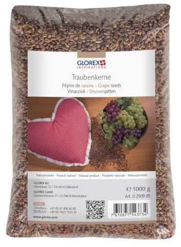 Glorex 0 2509 03 druvkärnor, natur, 1 000 g