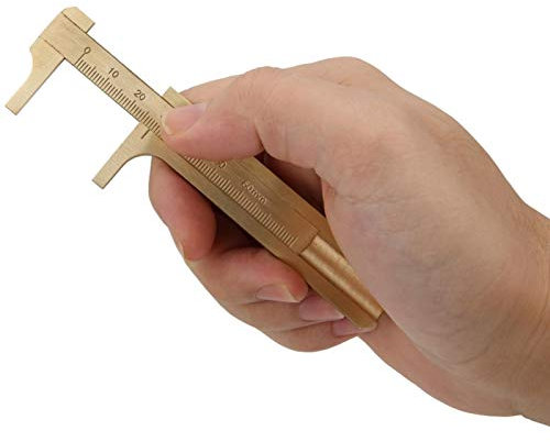 Pied À Coulisse Pratique, Rétro Vernier Étriers, Facile À Utiliser Pied À Coulisse De Test En Noyer Pour La Maison La Bijouterie La Bijouterie En Noyer (Échelle Unique, Longueur 8 Cm)