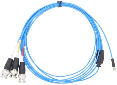 8-36UNF 4 Pin Female to 3 BNC Connector PTFE Sheathed Vibration Acceleration Sensor Cable Low Noise Acceleration Sensor Test Cable