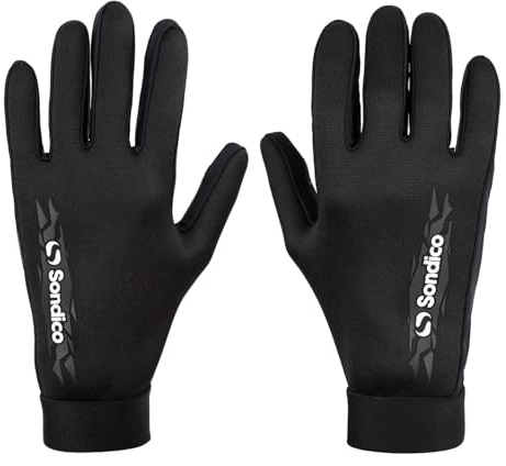 Sondico Guanti da giocatore di calcio, taglia S/M, colore: nero