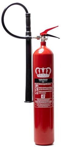 König 5 kg CO₂ Feuerlöscher DIN EN 3 Geeignet für die Brandklassen - B Zertifiziert nach DIN EN3 | 5 LE | Vielseitig einsetzbar | inkl. Wandhalterung & Instandhaltungsnachweis