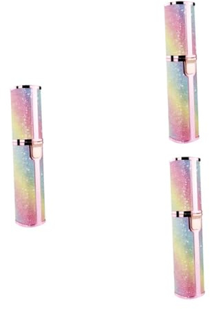 DEARMAMY 3 Piezas recortador de cejas maquinilla de afeitar eléctrica damas Dispositivos de depilación facial para mujeres. afeitadora de cejas removedor de pelo Colorful