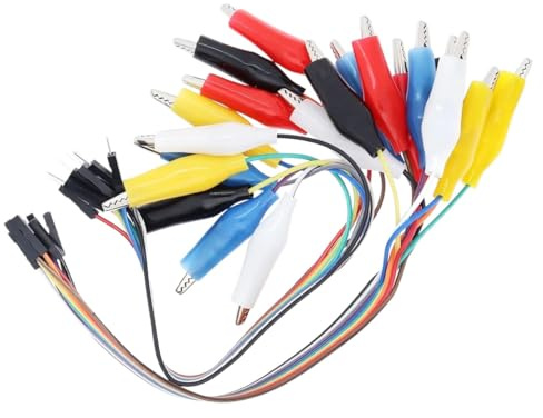 20cm 10pin Male Female Double - End Alligantor Crocodile Clips to Jump Wire Test Lead C0innector Cable DIY F Replacement for OEM