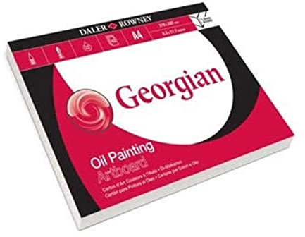 Daler-Rowney Georgian Oil Artboard Pad, A4 1.4mm Thick, 10 Sheets, For Professional Oil Artists & Students