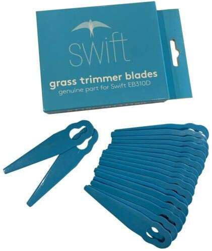 swift 20 PCS Grass Strimmer Replacement Nylon Blades for 40V Grass Trimmer 25cm Cutting Width Lightweight String Trimmer/Edger