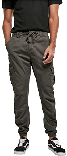 Urban Classics Treillis élastiqué Homme Pantalon Cargo Anthracite L 100% Coton Regular