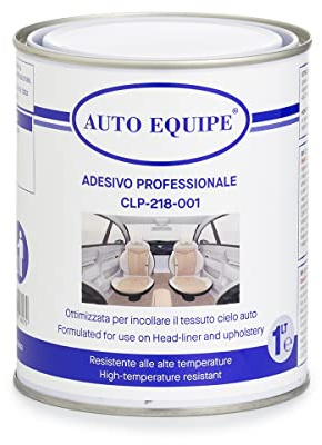 Colla resistente alle alte temperature per incollaggio di tessuti cielo auto, pelle, legno, laminati plastici, gomma sintetica latta da lt.1
