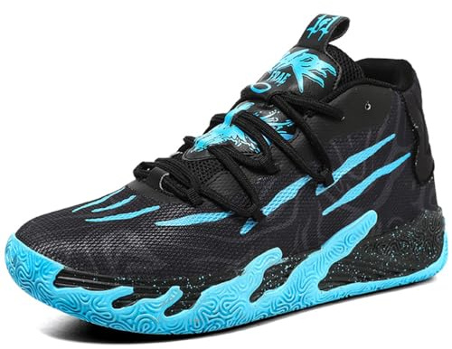 Kmrlofiy Zapatillas de Baloncesto para Hombre Zapatos de Baloncesto Aire Libre Antideslizantes Calzado de Baloncesto Hombre Masculino Deportivas Calzado (CBA-X3, 37EU)
