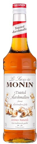 MONIN - Sirop Saveur Marshmallow Grillé - Pour Café, Chocolat Chaud, Capuccino ou Latte - Arômes Naturels - Bouteille en Verre - 70 cl