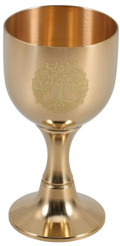 Holibanna Copa de Cáliz Retro de Metal con Diseño de Árbol Vida para Decoración de Fiestas Sociales Elegante y Funcional para Ofrecimientos y Decoración