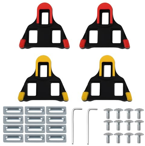 4 Stück Fahrrad Stollen Kompatibel mit SPD SL Cleats, Rennradpedale SPD Cleats für Fahrradschuhe, Fahrradpedal Stollen Plattensatz für SM SH-10 SH11 SH12 Systemschuhe