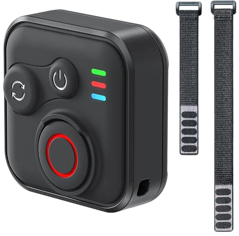 Telecomando Bluetooth per fotocamera DJI Osmo Action 6/5 Pro/4/360, portata di 50 m, controller remoto con cinghie, impermeabile IPX4, 96 ore di autonomia, ricarica rapida BT5.1 Type-C