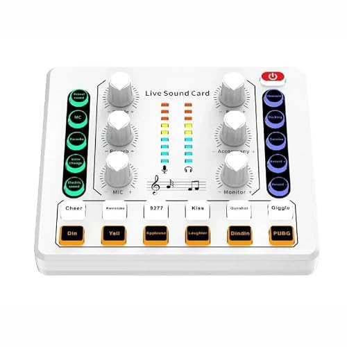 Mezclador DJ, Tarjeta de sonido portátil producción Podcast, equipo con interfaz tarjeta M8
