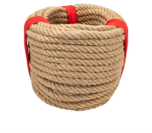 Natural Jute Rope 1/2 Inch Twisted Manila Ropes Hemp Ropes Sisal Rope For Cat Scratching Post Camping Crafts Tug Of War Railings Decorate Hanging Hammock DIY Projects(8mm,5m/16ft)