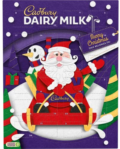 Cadbury Dairy Milk Advent Calendar Christmas 90g (Pack of 1)