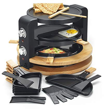 Kitchen chef máquina raclette 8/10 personas 1500w + grill + crepera kcwood.8.super