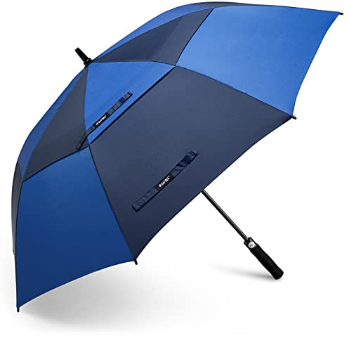 G4Free Golf-Regenschirm, 68 Zoll, automatische Öffnung, extra groß, doppelte Abdeckung, belüftet, winddicht, wasserdicht, Stock, Regenschirm