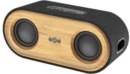 House of Marley Get Together 2 Mini: Portable Speaker with Wireless Bluetooth Connectivity, 15 Hours of Playtime and Sustainable Materials, Signature Black