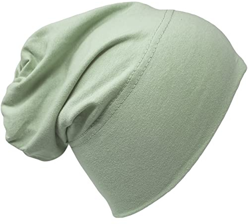 Hätta bomull bandana hijab huvud sovmössa under halsduk ben huvudduk turban stretchig mössa cancer hår skydd patienter vård hatt, Pistasch, one size