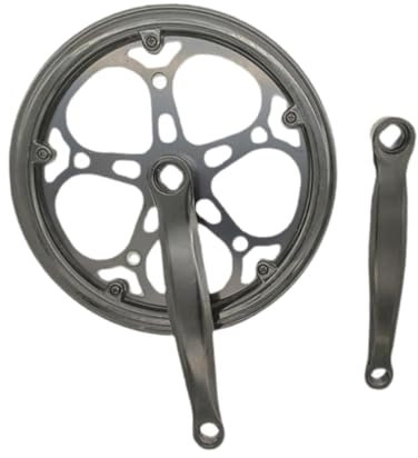 kowaku Fahrrad-Kurbelgarnitur, 52 Zähne Kurbelgarnitur 170 mm MTB, Fahrrad-Kurbelarm-Set, Einfach-Kettenblatt, Kettenblatt, hochfester Kettenschutz, Fahrrad-Kurbelgarnitur-Zubehör