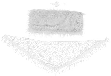 BELLIFFY Neugeborenen Fotografie Outfits Baby Fotoshooting Zubehör Decke Wrap Elastische Stirnband