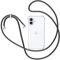 XTCASE Hülle für iPhone 16 mit Band, Transparent Silikon Handyhülle für iPhone 16 mit Kette Stossfest Schutzhülle - Schnur mit Case zum Umhängen in Schwarz