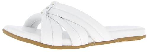 Andrea Conti Damen Pantolette Flacher Slipper, weiß, 38 EU