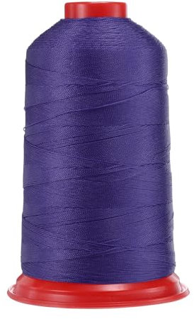 QUARKZMAN 1400 Yards Fil à Coudre en Nylon Lié Taille 420D/3 Fil à Coudre en Nylon Renforcé pour Extérieur pour Cuir Jeans et Tissage Artisanat Machine DIY Violet
