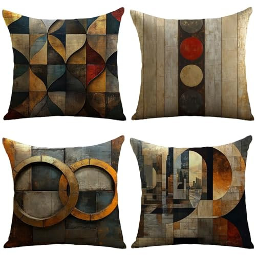 Cuscini Esterno Moderno Federe Cuscini Divano 55x55cm Cuscino Divano Geometria Velluto Copricuscini Decorativi Doppia Faccia Stampa Fodera per Cuscino per Sedia Camera Arredo Esterni Giardino JL-348