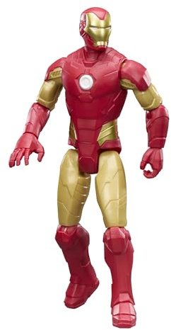 Marvel Avengers Titan Series Iron Man 29.2-cm (11.5 inch) Action Figure, Super Hero Figures & Toys for kids, Ages 4+, Red