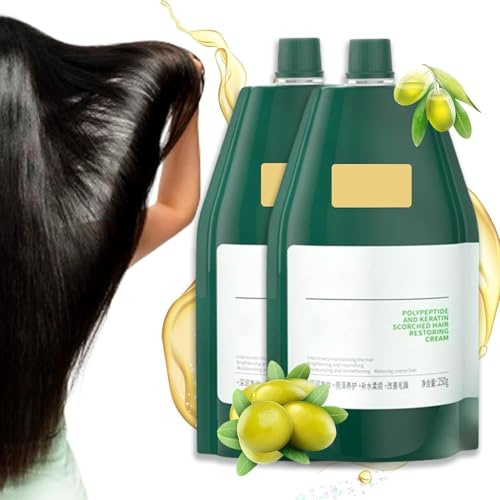 Crema Capilar Restauradora con Queratina Polipeptídica, Crema Capilar Restauradora con Brillo Duradero, Mascarilla Capilar con Queratina y Acondicionador Profundo