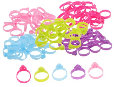 Alipis 50pcs Attaches en Silicone pour Sacs à Douille, Simples à Utiliser et Solides, Accessoires Réutilisables pour Décorations de Gâteaux et Fêtes