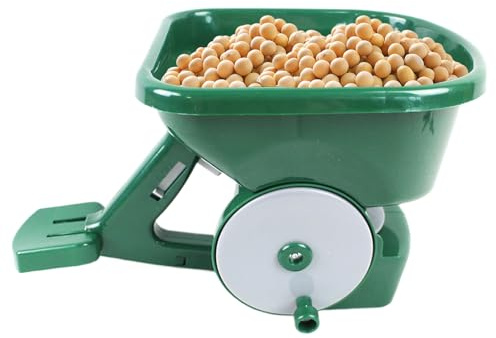 Spargitore manuale per fertilizzanti - Manuale gallone dispenser per semi a manovella rotante | Pratico strumento di giardinaggio all'aperto per piantare piante, passerella, nev
